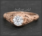 Preview: Diamant Ring 585 Rotgold 0,94ct, Jugendstil Design